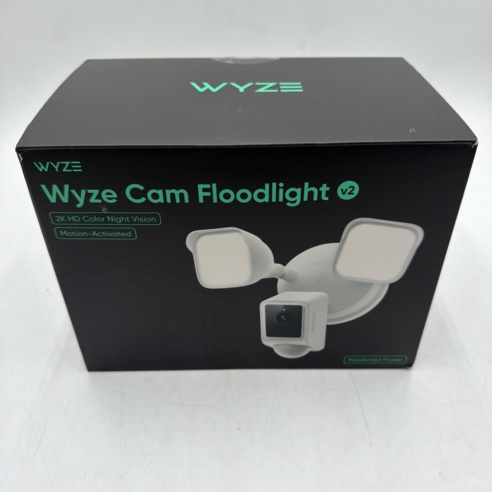Wyze Cam Floodlight V2 Motion-Activated 2K HD Color Night Vision Camera